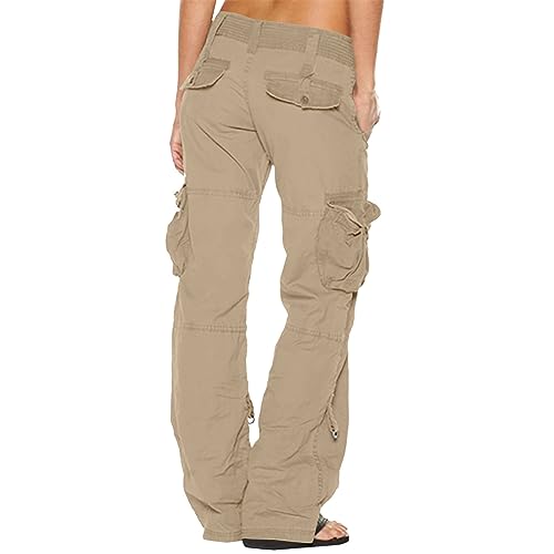 Cargo Trousers for Women Plus Size, Elasticated Waist Hiking
