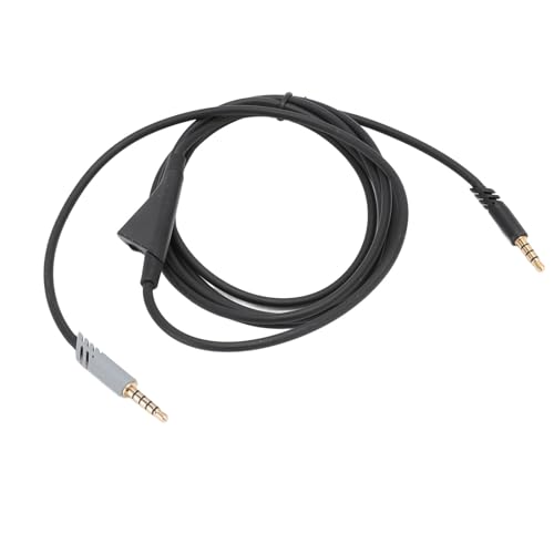 Cryfokt TR Cable Alargador para Auriculares Gaming Control de Volumen PC Teléfono Móvil 2M Negro [Cable de Sonido para Auriculares]