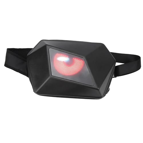 Image of REDHORNS LED Knight Crossbody Bag Motorcycle Riding Sling Bag | Hard Shell LED Programmable Screen Motorbike Biker Bag | Waterproof DIY Daypack for Travelling Camping Cycling Waist Bag