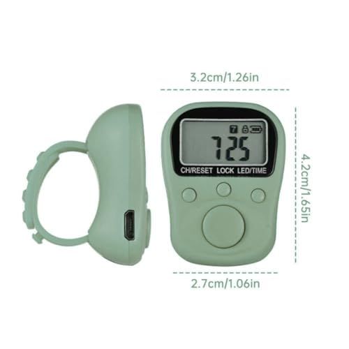 Image of 70 Lakh Naam Japa Counter |Comes with 70 Lakh Naam Japa Feature, Led Light, Date & Time Feature in It for Chanting & Meditation (Green)