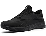 LARNMERN Non Slip Work Shoes for Men Fashion Walking Sneakers Kitchen Chef Shoe Waterproof Food Service Restaurant Slip Resistant Comfortable Leather Casual Athletic Tennis Shoes,Black 12