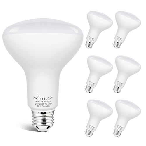 comzler 6 Pack BR30 Flood LED Light Bulbs, 2700K Warm