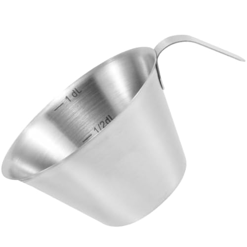 Veemoon Taza Medidora de Espresso 100ml de Acero Inoxidable Escala Precisa, Resistente y Compacta, Adecuado para Preparación de Café y Uso en Hogar, Cafeterías y Repostería