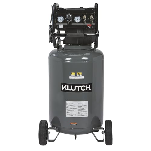 Klutch 29-Gallon Air Compressor, 2.5 HP, 120 Volts, 175 PSI