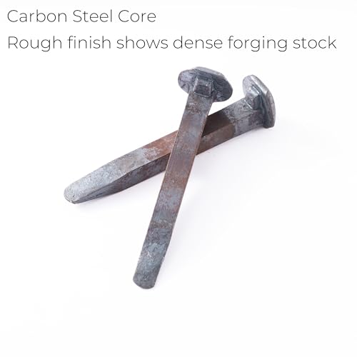 Pointes de chemin de fer 14 cm lot acier pour stock de forge robuste