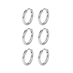 2silver-3 pairs 8mm