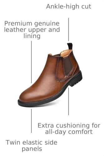 Image of Arkbird Chelsea Boots for Men Genuine Leather Oxford Casual and Formal Ankle Dress Boot