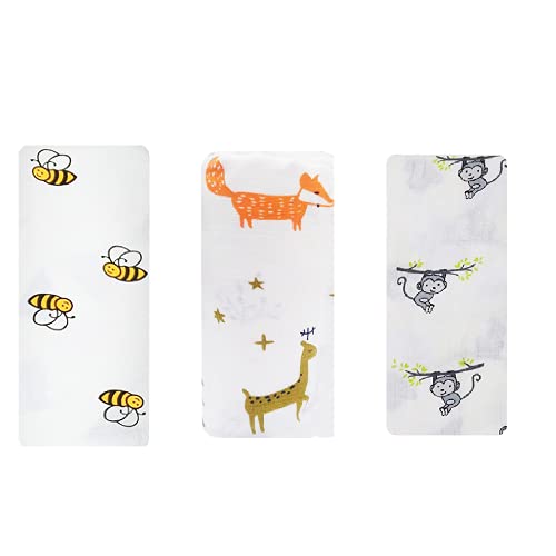 Image of ac blanket for baby 100% Pure Cotton Muslin Baby Swaddle Blanket, Swaddle for Newborn Baby Super Soft Premium Cotton Receiving Wrapper Cloth, Stroller Cover-Pack of 3 with Size 120X100 CM - KIDO Love