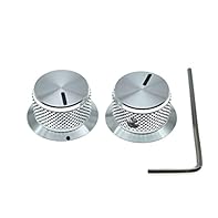 KAISH CNC machined universal 1/4" innder diameter knobs with set screw; Compatible with most solid shaft, split shaft or "D" shaft pots. When you install them on split shaft pots, please make sure align the set screw parallel to the split gap to avoi...