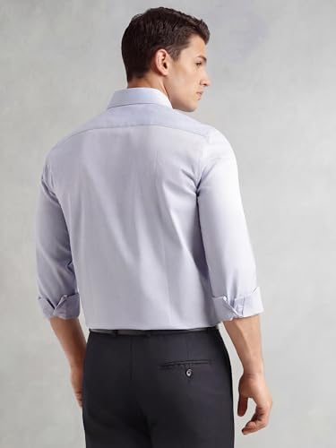 Image of Thomas Scott Men's Regular Fit Formal Shirt | 100% Cotton Long Sleeves | Spread Collar with Contrast Fabric (Available in Plus Size)