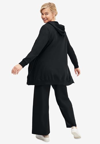 ellos Plus Size Wide Leg French Terry Sweatpant2