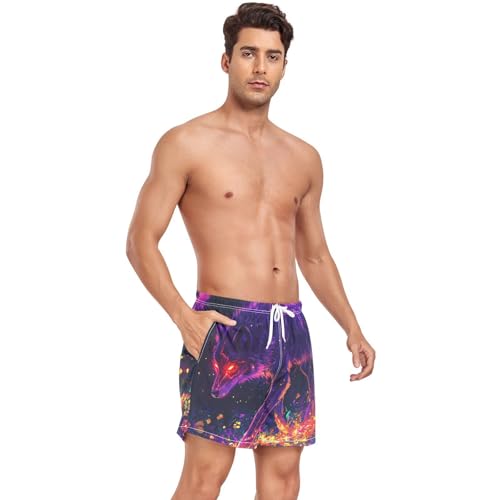 Men's Swimming Trunks Men's 2 Layer Inseam Board Shorts Phone Pocket Quick Dry4