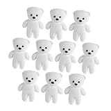 DIYEAH 10 Stück Teiliges DIY Bastelset Mini Plüschbären Weiche Stofftiere zum Dekorieren von Blumensträußen und Geschenken Vielseitig Verwendbar für Shower Abschlussfeier und Heimdeko