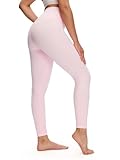 NANJI High Waisted Leggings for Women - Tummy Control Buttery Soft Yoga Pants, Squat Proof Stretch Workout Casual Leggings (M, Pink)