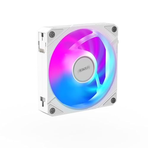 Gigabyte AORUS EZ Chain Fan 120 ICE, 120mm Hydro Dynamic Bearing ARGB Computer Case Fan 2