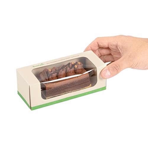 Restaurantware-Sustain 13 Ounce Sturdy Paper Take Out Boxes, 200 Disposable Take Out Food Containers - With PLA lining, Clear PLA Window, Bamboo Paper Containers, Compostable, Greaseproof by Restaurantware - Used condition - Image 8