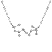 Zodiac Necklace Plated Silver Pendant Constellation Necklace Astrology Choker - Scorpio