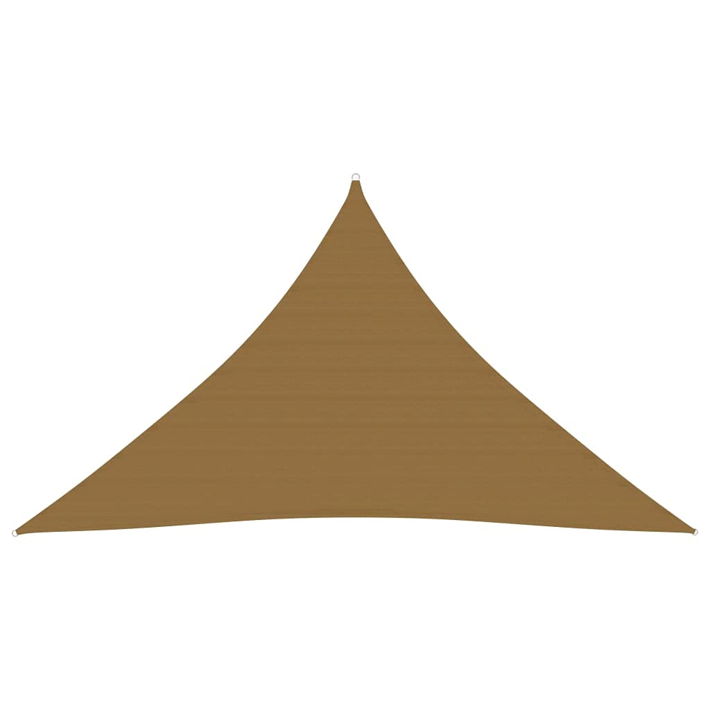 Tenda parasole, triangolare, protezione solare, resistente alla muffa e ai raggi UV, permeabile al vento e all'acqua, per esterni, con corde e kit di fissaggio, 160 g/m², tortora, 3,5 x 3,5 x
