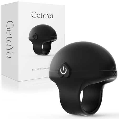 GetaYa Mini Finger Massage Ball Waterproof Rechargeable Multifunctional Body Massage Tool (Black)
