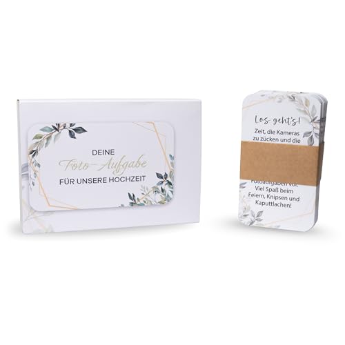 Fotoboxaufgaben Exklusives Set von 90 Hochzeits 84 kreative Aufgaben, 5 personalisierbare Karten - Hochwertige Verpackung - Unvergessliche Hochzeit Fotoboxaufgaben Exklusives Set von 90 Hochzeits 84 kreative Aufgaben, 5 personalisierbare Karten - Hochwertige Verpackung - Unvergessliche Hochzeit