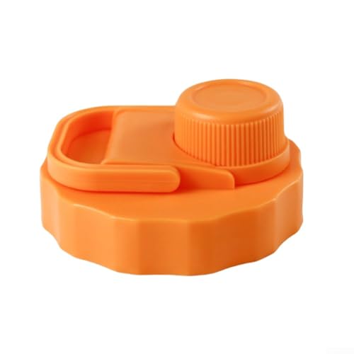 Couvercle à bec verseur pour bouteille d'eau à large goulot, bouchon anti-fuite, remplacement portable pour sports de plein air (orange)