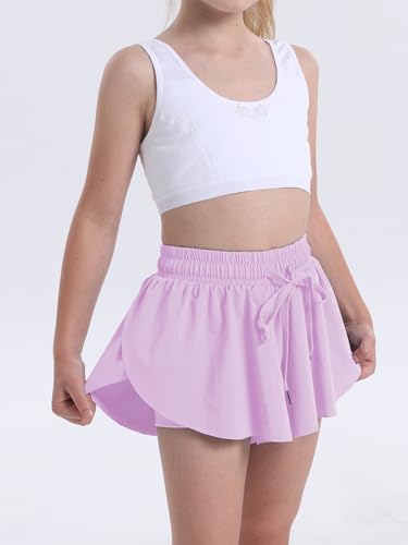 Image of Flowy Shorts for Teen Girls Athletic Running Youth Butterfly Shorts