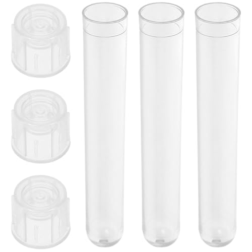 Veemoon - Veemoon Lot de 24 Tubes à Essai Plastique 5 Ml Transparents avec Bouchon Hermétique Tubes de Prélèvement d'Échantillons pour Laboratoire Stockage Liquide et Culture Cellulaire Usage