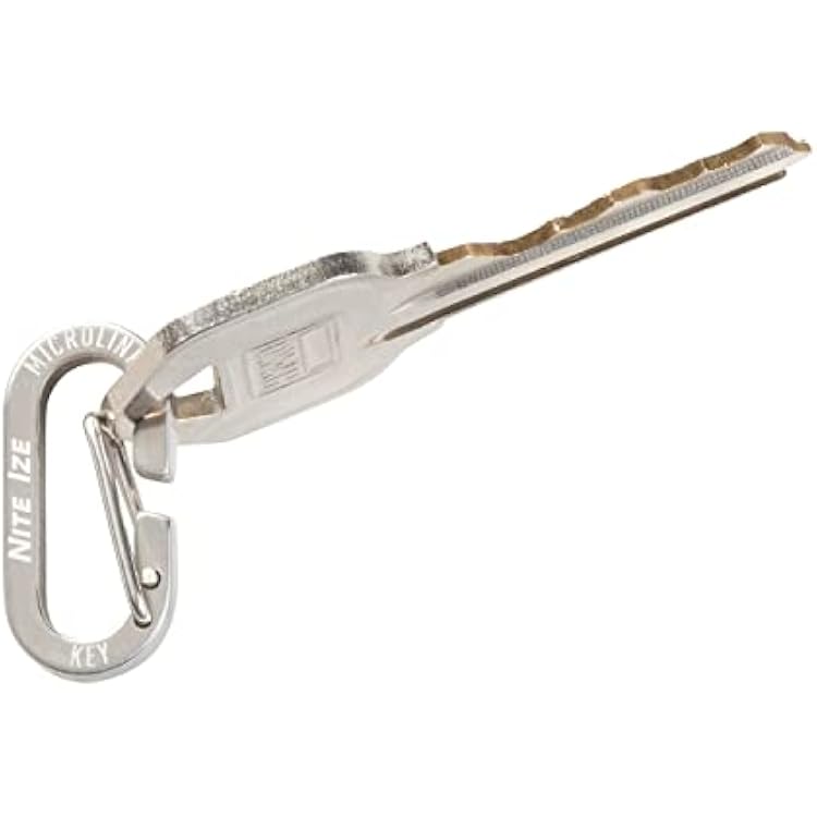 Nite IZE MicroLink Carabiner, Stainless Steel Mini Key Rings for Keys Fobs MultiTools and More, 4 Pack