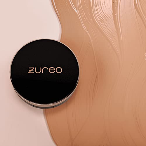 Zureo Glowing Vitamin Bb Cushion (#27 Dark Beige / 0.45Oz / 13G) - Cushion Foundation Makeup I Korean Foundation Makeup I Korean Bb Cream Foundation I Vitamin C, E, B3, B5, B6 I Moisturizing Finish Cushion Foundation Makeup #TOP6