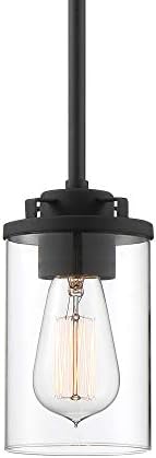 Designers Fountain 93330-BK Jedrek Pendant, 1-Light 60 Watts, Black