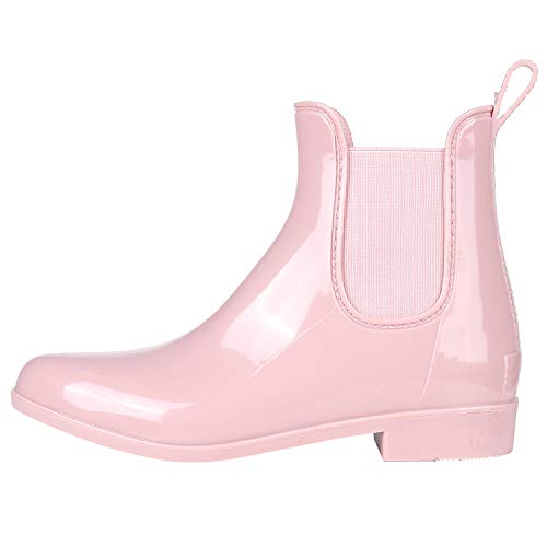 Evshine Women's Short Ankle Rain Boots Lightweight Chelsea Rain Boots Rubber Waterproof Booties - Image 4