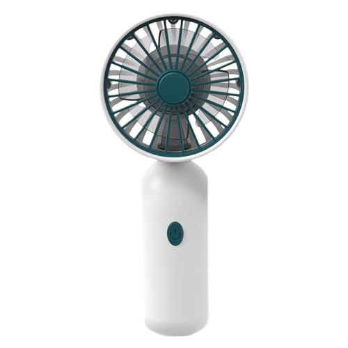 Ventilador de mano - Ventilador de mano recargable | Refrigeración portátil USB con 3 velocidades | Escritorio plegable y mano | Portátil | Batería | Silencioso y ligero para niños y adultos