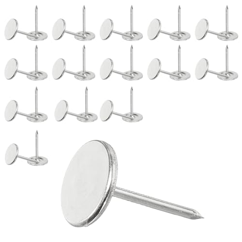 YELARXI Clous tapisserie 3/8x5/8 30pc, argenté