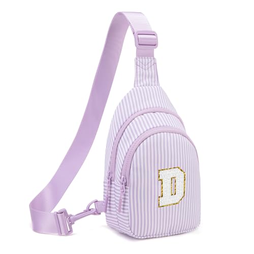 Gifts for 8 9 10 11 12 Year Old Girls Sling Bag Crossbody Bags Fanny Pack for Teen Girls Personalized Gifts for Women Lavender D