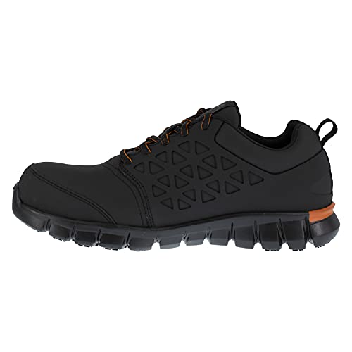Reebok Men's Rb4050 Sublite Cushion Safety Athletic Work Composite Toe Shoe Black and Orange3