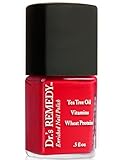 Dr’s Remedy Enriched Nail Polish: Non Toxic, All Natural, and Organic - Doctor Formulated: Strengthens, Restores, Heals, and Protects '24-Free' - CLARITY Coral Red