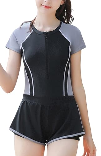 Traje de baño para surf de niñas Happy Cherry con cremallera frontal anti UV y manga corta