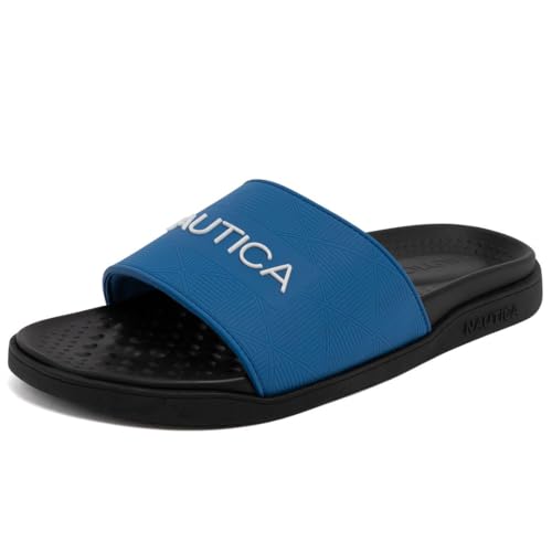 Image of Nautica Men's Athletic Cushioned Casual Slip On Shower Pool Beach Slide Sandals