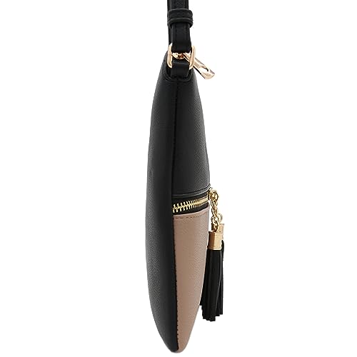 Image of DELUXITY Lightweight Medium Crossbody Bag with Tassel