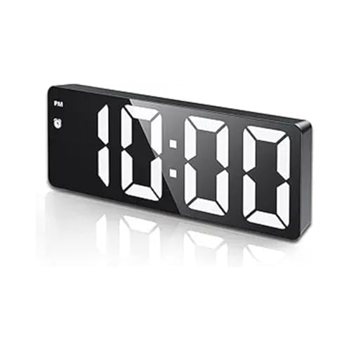 Upgraded Version AMIR Digital LED Alarm Clock Black with Type C Port Adjustable Brightness DST Snooze 24H Display for Bedroom Home Office