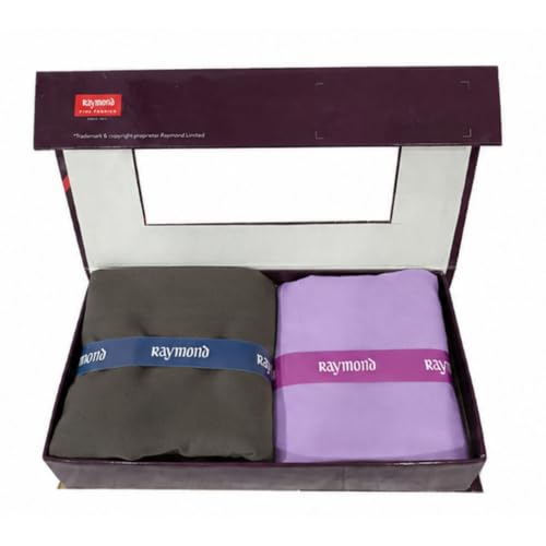 Image of Raymond Fabrics Men's Unstitched Shirt and Pant Fabric Combo | Premium Poly Viscose Dress Material Set with Presentation Gift Box | Formal & Casual Tailoring Fabric