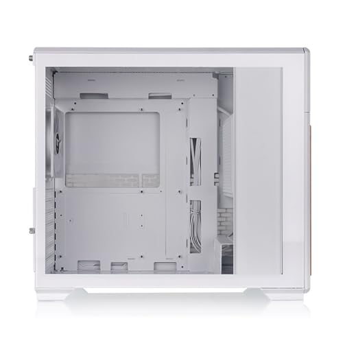 Image of Thermaltake TR300 WS; Wood Trim; Mid Tower; 1x120mm PWM Fan Included; ATX /mATX /mITX Support; 360mm Radiator Support; 410mm GPU Clearance; 165mm Air Cooler Clearance; Snow; CA-11M-00M6WN-WS