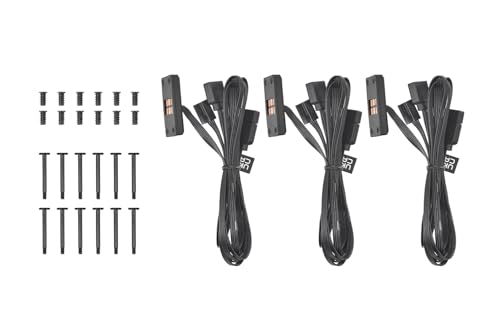 Thermaltake CT140 EX ARGB Sync | 140mm | Pack de 3 | Connexion en série magnétique MagForce 2.0 | PWM 500-1800 tr/min | 9 LED adressables | Synchronisation carte mère 5V | Roulement hydraulique | Noir