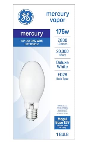 GE 30971 Outdoor Multi Vapor Metal Halide Light Bulb Mogul Base 175 Watt - Quantity 1