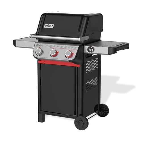 Image of Weber Spirit EX‑325 Smart Gas Grill (Liquid Propane) for Outdoor Cooking, 3 Burner - Black, Wi‑Fi Enabled Grill with Porcelain-Enameled Cast-Iron Grates, Sear Zone, Boost Burners