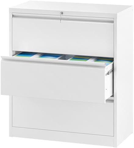 Yitahome3 Drawers Filing Cabinets Lockable Vertical File Cabinet For Letter | UAE