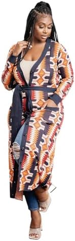 D'IYANU Aisha Women's African Culture Pattern Cardigan or Dress | Traditional Kente