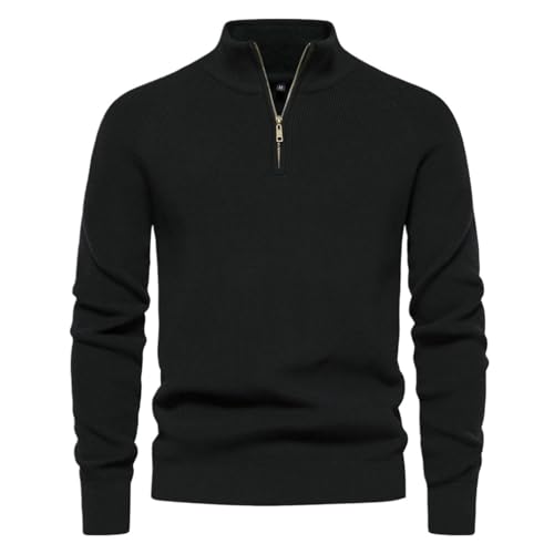 Pull tendance automne hiver homme col montant zippé élégant