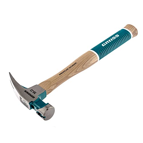 GROSS Martelo Unha Cabeça Magnético 33 Mm Cabo De Madeira Tipo “American Hickory” Punho Emborrachado