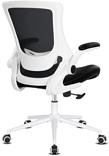 Misolant Desk Chair, White Office Chair, Ergonomic Chair, Mesh Office Chair With Adjustable Lumbar Support And Height, Recline Ergonomic Desk Chair Leather Office Chair For Home Or Office #TOP12